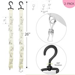 Hat Organizer Baseball Caps Rack Hangers 2PCS Door Hat Racks with 8 Beige