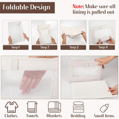 10 Pack Foldable Linen Closet Organizers with Clear Window for Easy Storage