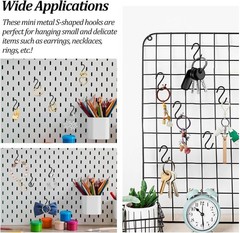 100 Pcs Small S Hooks – 1/2 Inch Mini S Shaped Hooks for DIY Crafts, Hanging …