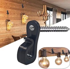 32Pcs Black Down Wall Clips for Wire Shelving – Heavy Duty Plastic Loop Brack…