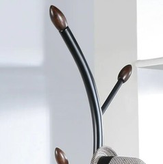 Standing Coat Rack Sturdy Metal Stand Hat Hanger Tree Purse Organizer Walnut New