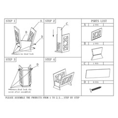 Freestanding Contemporary Magazine Rack in Purple