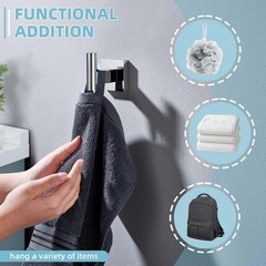 Bathroom Towel Hook Polished Chrome, Coat Robe Holder, Wall Hook