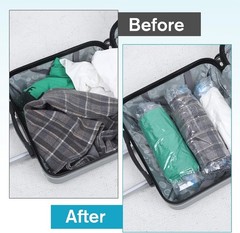 4 Roll-Up Compression Bags 19×14″ – No Pump Needed for Effortless Travel