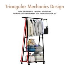 Clothes Rack Small Metal Garment Rack with Shelves for bedroom Rolling clothing