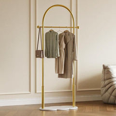 Stylish Gold Clothing Rack with Marble Base for Small Spaces and Bedrooms