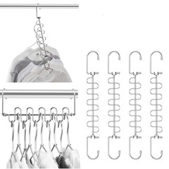 Closet Organizer – 9.5 Inch Cloth Hanger Magic Space Saving Hangers for Wardr…