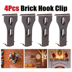 Christmas Brick Clips for Hanging Outdoors 4Pcs Fits 2.36-2.76in Brick No Drill