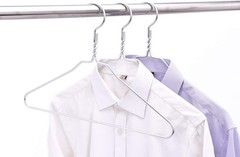 Silver Aluminum Metal Coat Hangers Heavy Duty Suit Hangers 10 Pack (Adult Siz…