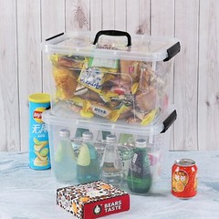 6PCS 12 Quart Latching Storage Box Stackable Bin w/ Latch Lid Plastic Container