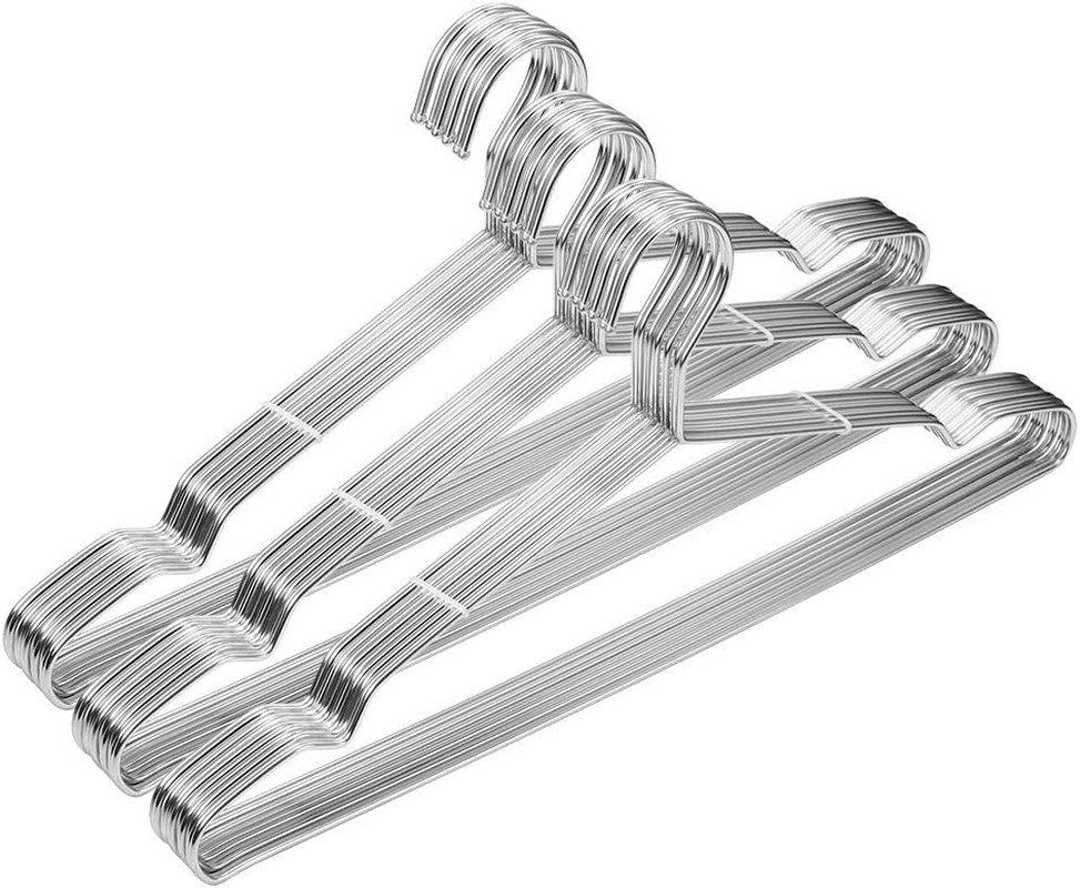 Metal Hangers Clothing Heavy Duty for Closet Stainless Steel Hanger 16.5In by 3
