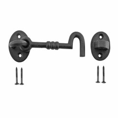 Renovators Supply Gate Latch Lock 5″ Wrought Iron Hook and Eye Door Lock Latch