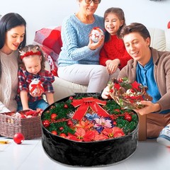 Wreath Storage Bag By 36″ – Garland Holiday Container Tear Resistant Material…
