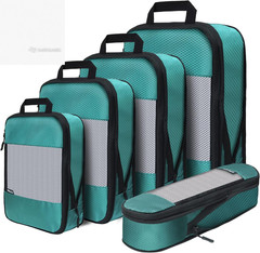 5 Set Compression Packing Cubes For Suitcase Travel Luggage Organizer Bags
