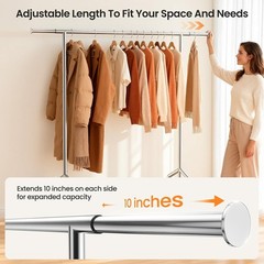 Heavy Duty Clothes Rack, Rolling Clothing Rack Load 650 LBS for Hanging Clothes