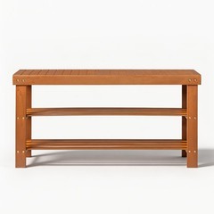 Bamboo Shoe Rack Bench 3 Tier Sturdy Entryway Bedroom Organizer Shelf Walnut