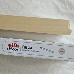 Elfa Decor Fascia 18in Birch 1-1/2′ x 1-1/4″ Container Store Shelf Trim 605918