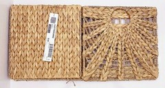 Ikea LUSTIGKURRE Basket, natural water hyacinth/seagrass, 12 ½x13x12 ½ ” – NEW