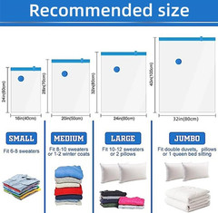 Vacuum Storage Bags Clothes Space Saver 3 5 7 10 Pack | Vacuum Seal Bags Travel