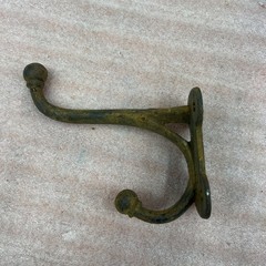 Vintage Antique Cast Iron Hook Wall Coat Jacket Simple Elegant Farmhouse Rustic