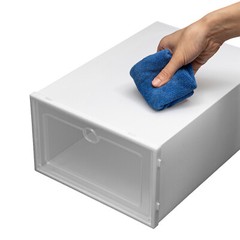 20Pcs Home Stackable Clear Plastic Transparent Shoe Box Storage Organizer