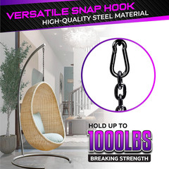 2Pcs 5.5In Spring Snap Hooks 1000LBS Capacity, Utility Hook Clip, Heavy Duty Rop