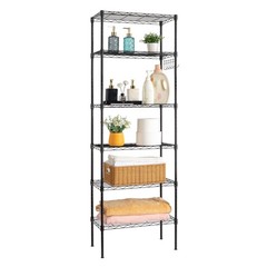 6-Tier Wire Shelving Adjustable Shelf Unit Metal Storage Garage Organization