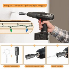 32Pcs Q-Hanger Hooks with Safety Buckle, Windproof Screw Hooks for Hanging Ou…