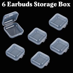 6 PCS Mini Clear Plastic Jewelry Box, Earplug 1.34 × × 0.7 inches,