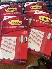 4 Packs Of 3M Medium Command Refill Kits, 17021P-ES, Holds 3Lb/ 1.3 Kg