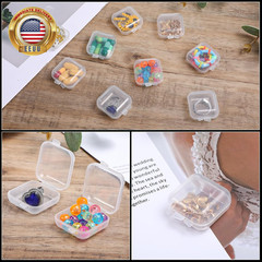 Ear Plug Cases, 10 Pcs Small Plastic Box, 1.8 Mm Thicken Transparent Storage Box