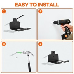 Wall-Mounted Garden Tool Hanger – 3 Pack for Weed Whackers, Trimmers & More