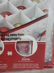 Simplify Christmas Ornament Storage Tote 64 Count Capacity Holiday *NewOpenBox*