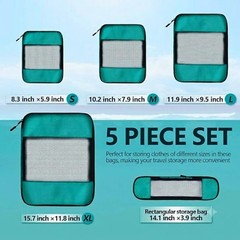 Travel Luggage Organizer Bags 5PC Compression Packing Cubes Lightweight Set