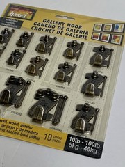 Gallery Picture Hanging Hooks Heavy Duty 10-100lb 19 Pack Wall Mount Hardware