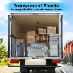 Besti Large Clear Plastic Bags – 10-Pcs 32×48-inch Extra Large Storage Bags –…