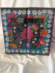 Natural Life Boho Flower Floral Collapsible Storage Cubes With Handles