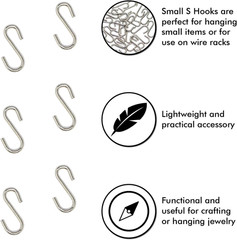 Mini S Hooks Connectors S Shaped Wire Hook Hangers 100Pcs Hanging Hooks for DIY
