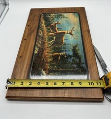 Rustic Wood Coat Hanger Deer Scenery Autumn Whitetails By Hautman Brothers Cabin
