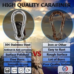 Durable Spring Snap Hooks – 24 Pack Heavy Duty Metal Clips for Camping & Fishing