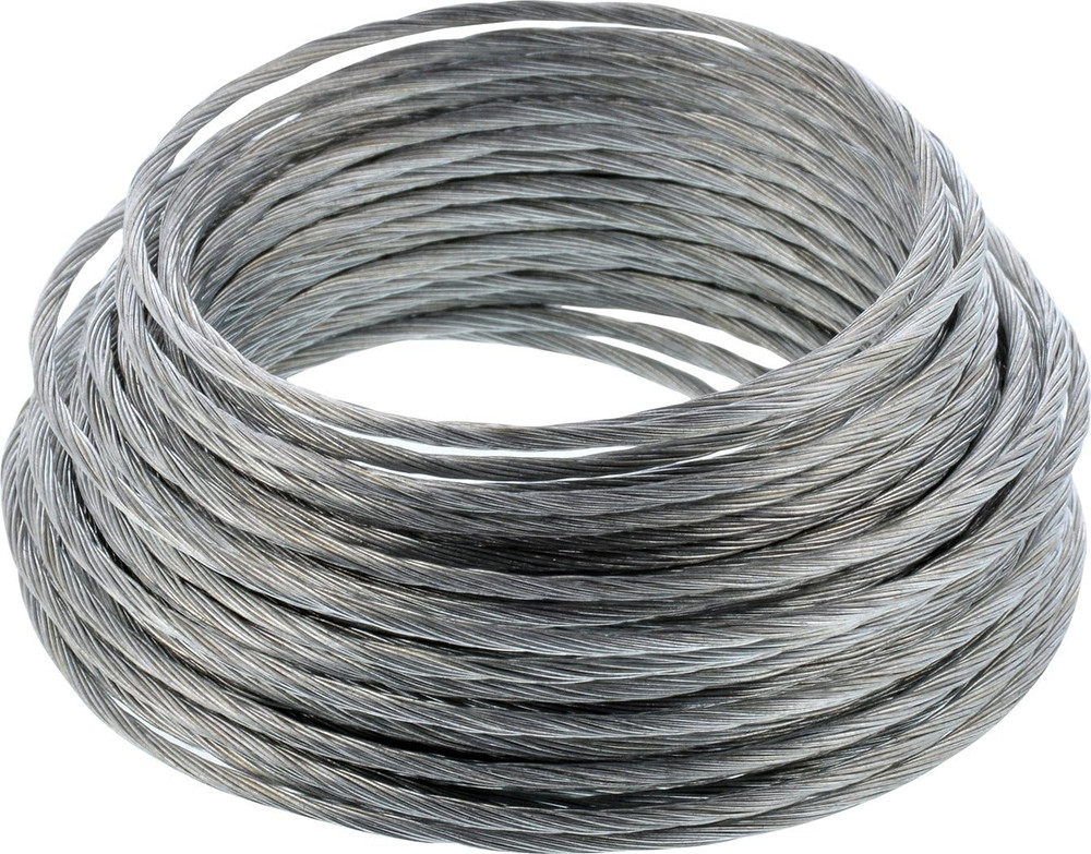 Steel Wire Rope Picture Hanging Wire 25 #16 x 200 Silver