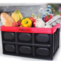 Greenmade InstaCrate 12 gal Black/Red Folding Crate 11.7″ H X 14.2″ W X 21″ D
