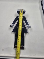 Vintage Chrome Figural Woman Silhouette Over-Door Hook Hanger