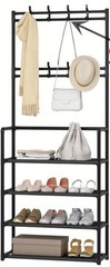 Black Generic Coat/Shoe Rack 2 In 1