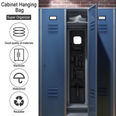 Police Style Hanging Locker Organizer 52 x 11 Inches Hanging Closet Shelf Wat…