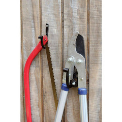 Set of 3 Multi Purpose J-Hook Iron Brackets, 6 In. Long, Black Powder Coat Finis