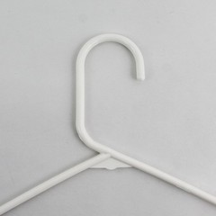 Lot of 25 White Plastic Tubular Clothes Hangers Shirts and Pants