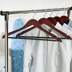 Honey-Can-Do No Slip Wooden Coat Hangers, Cherry Wood, 24-Pack 24 Pack,