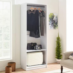 Prosper 32 In. W White Tower Unit 1-Shelf 1-Rods Wood Closet System
