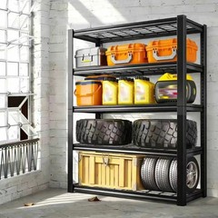 72″ Adjustable Double Heavy Duty Metal Layer Column Garage Shelving Rack 3000lbs